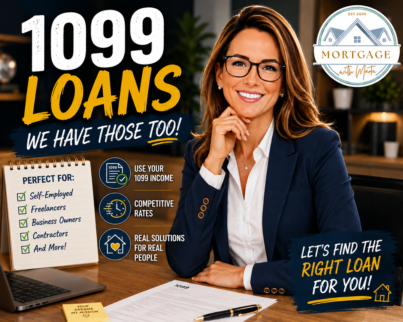 1099 loan options for self-employed borrowers and contractors