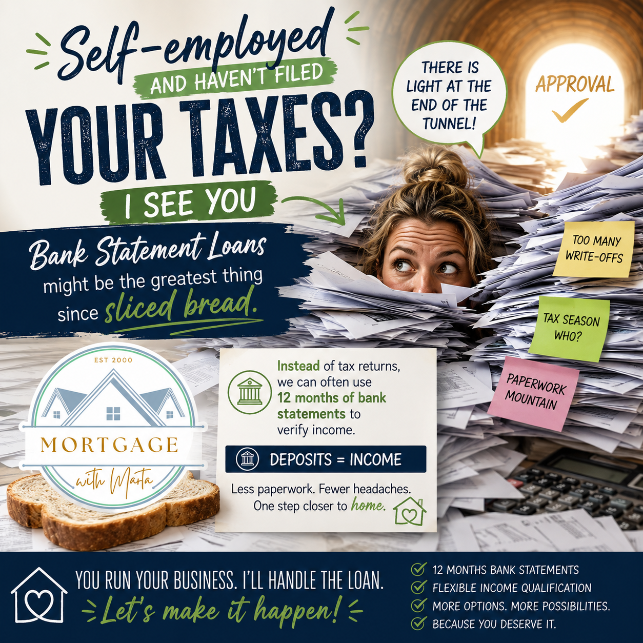 Bank statement mortgage loans for self-employed borrowers