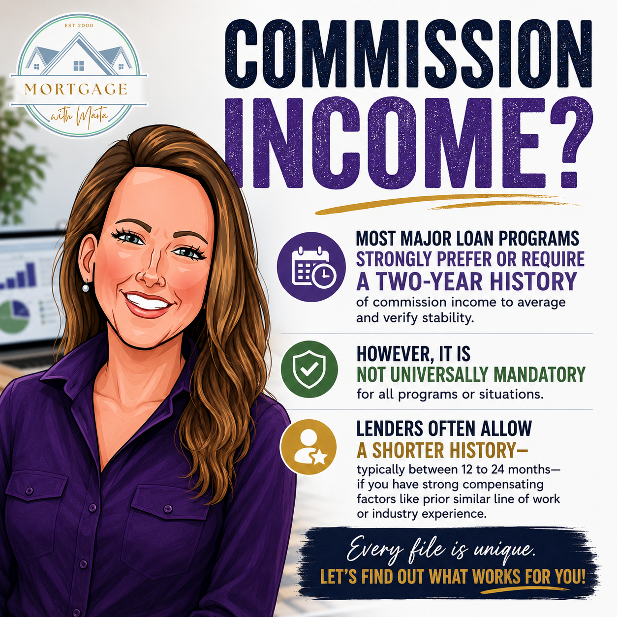Commission income history for mortgage qualifying