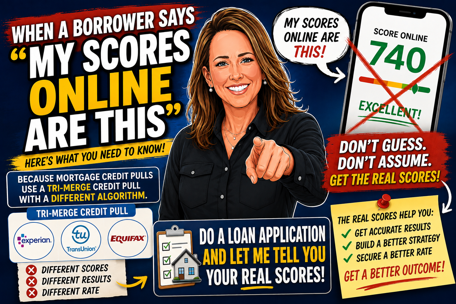 Online credit score compared with mortgage credit scores