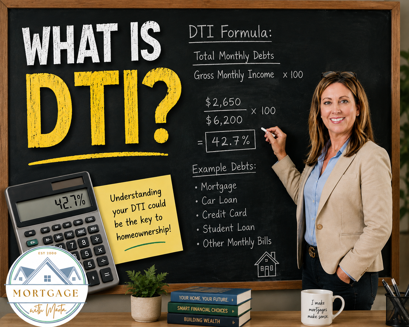 Debt-to-income ratio formula for mortgage qualifying